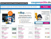 Tablet Screenshot of couponarchiv.de